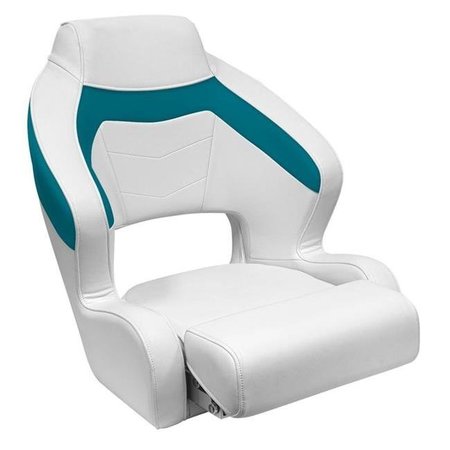 WISE Wise 3338-0033 Baja XL Bucket Seat; Brite White & Hot Teal 3338-0033